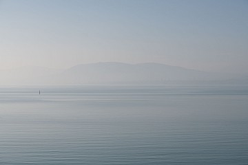 Belfast Lough in the mist.